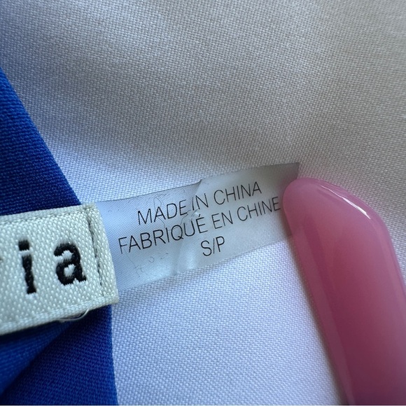 Alice + Olivia Silk Mini Dress Women’s Small Blue Fierra Shift Lined Y-Back - Picture 12 of 14